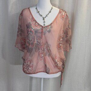 Laundry by Shelli Segal Size XS 100% Silk Sheer Top